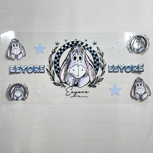 16oz UVDTF Cup Wraps, Cartoon ,Eeyore