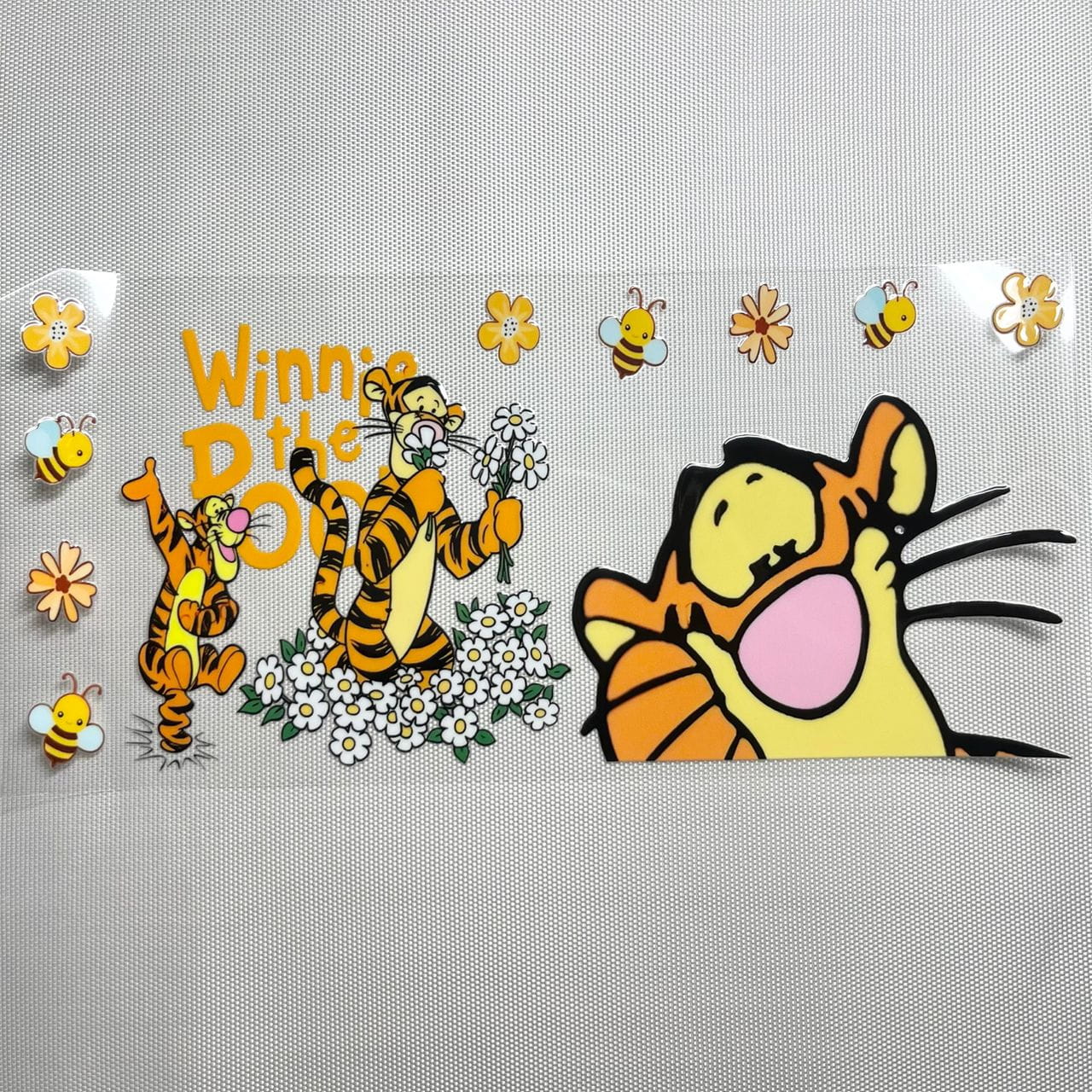16oz UVDTF Cup Wraps, Cartoon , Tigger