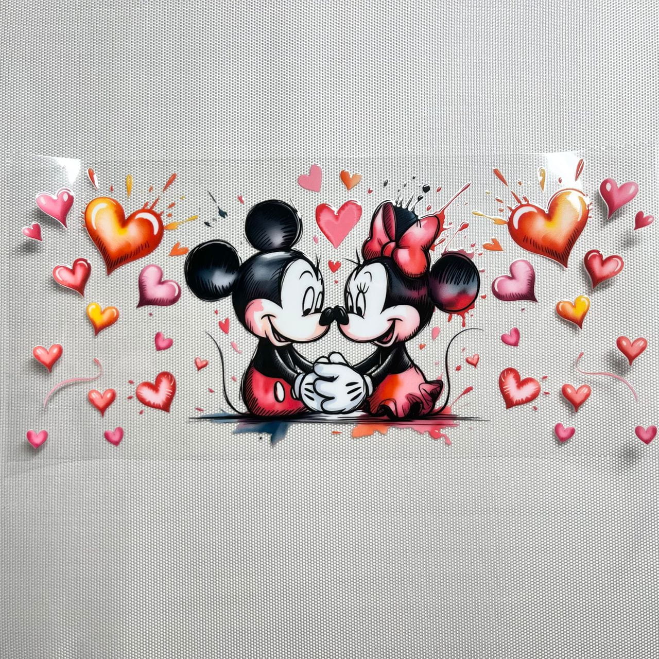 16oz UVDTF Cup Wraps, Cartoon ,Micky Minnie Mouse Couple