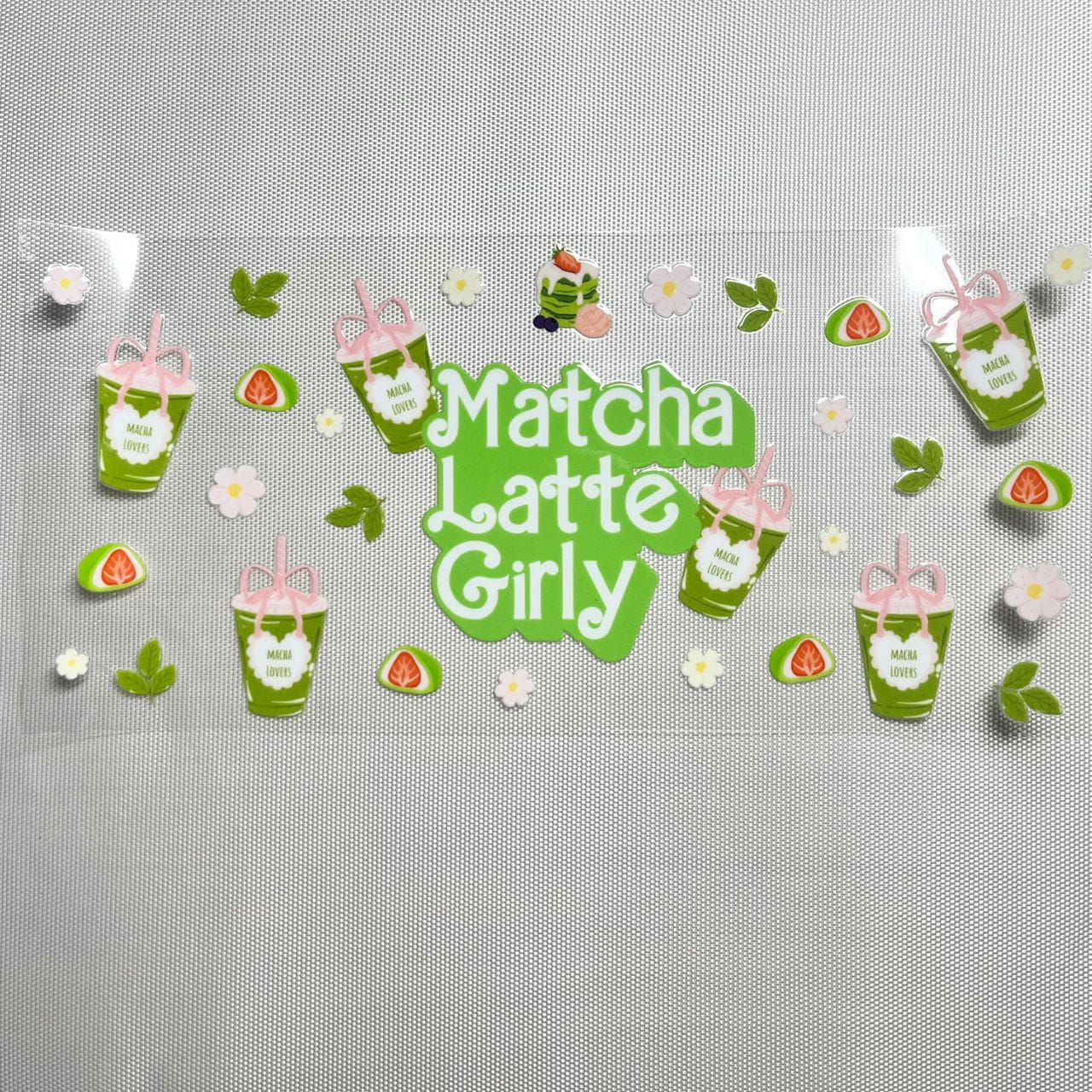 16oz UVDTF Cup Wraps, Matcha Drinks