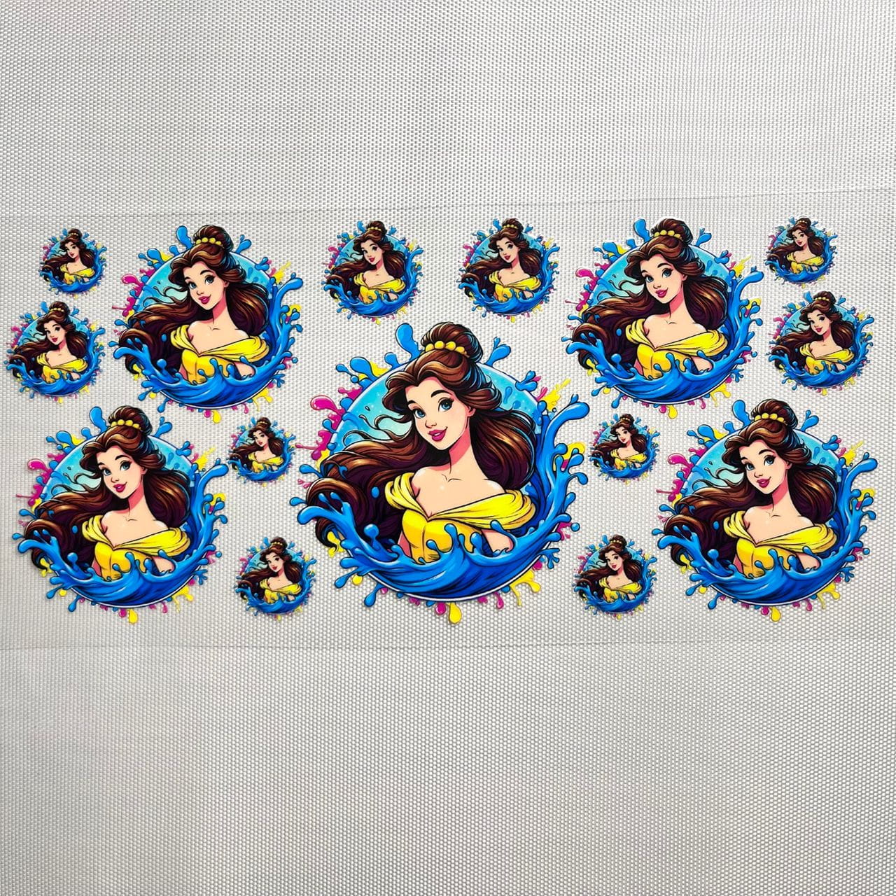 16oz UVDTF Cup Wraps, Cartoon Princess ,Bella