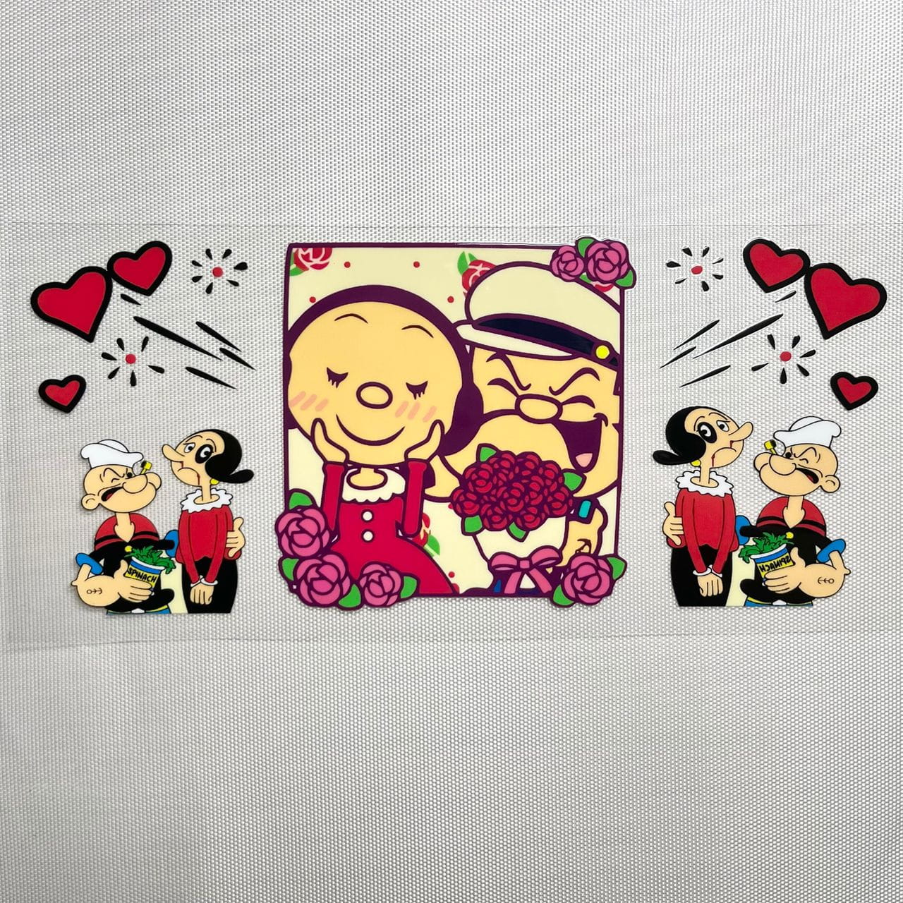 16oz UVDTF Cup Wraps,Cartoon ,Popeye couple