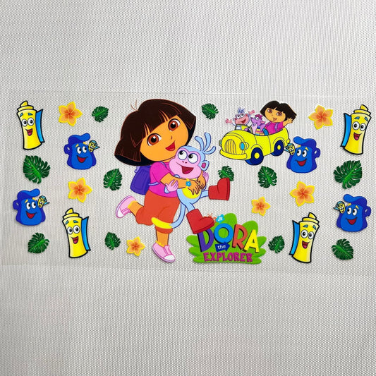 16oz UVDTF Cup Wraps,Cartoon ,Dora