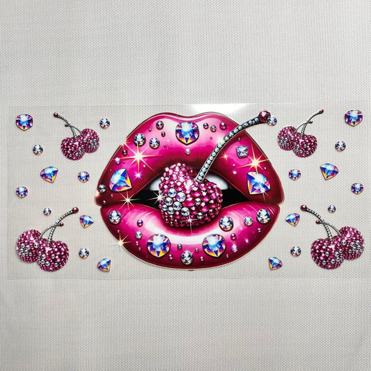 16oz UVDTF Cup Wraps,Diamond Lip cherry