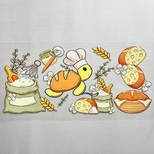 16oz UVDTF Cup Wraps,Cartoon ,Turtle Bread