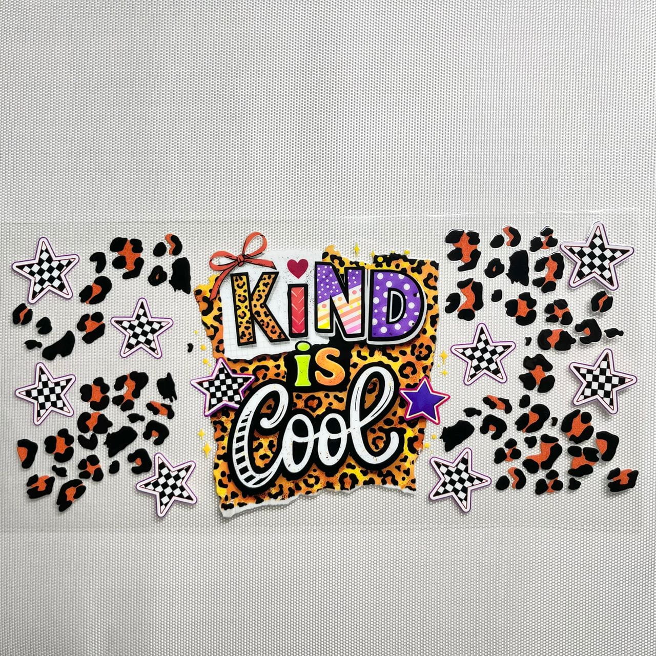 16oz UVDTF Cup Wraps, Positive Words ,Kind Is Cool