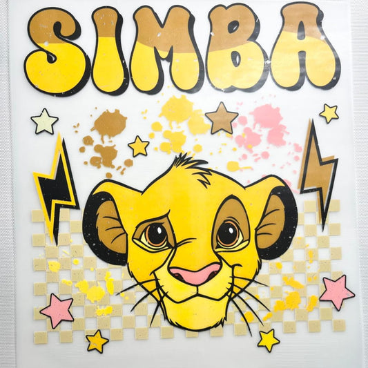 10inch Size DTF Heat Transfer , Cartoon , Lion King ,Simba