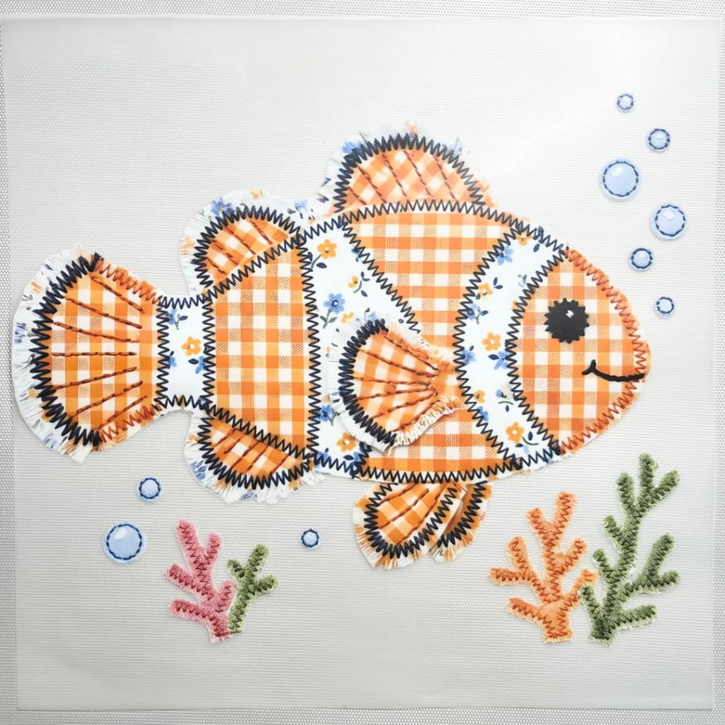 10inch Size DTF Heat Transfer ,Cartoon Fish