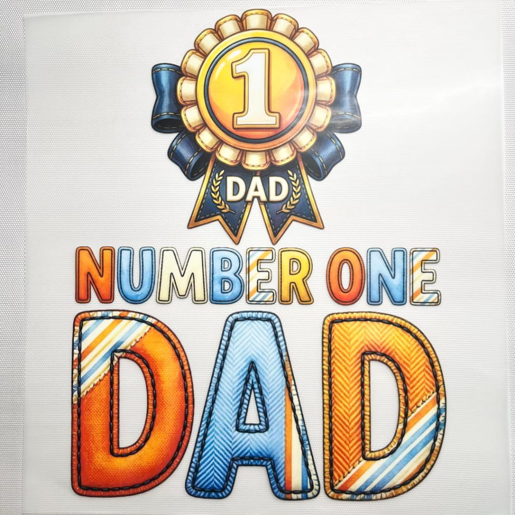 10inch Size DTF Heat Transfer ,Father & Dad & Papa