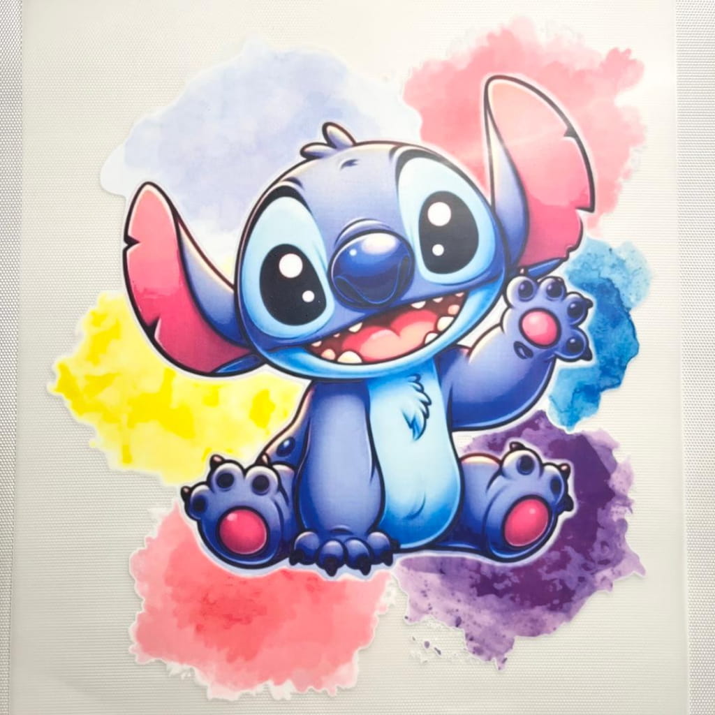 10inch Size DTF Heat Transfer ,Cartoon ,Stitch
