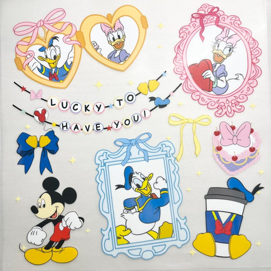 10inch Size DTF Heat Transfer ,Cartoon, Daisy & Donald & Micky