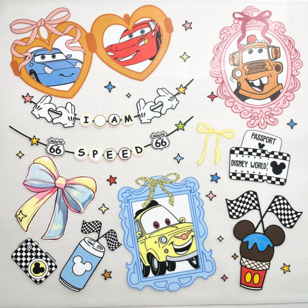 10inch Size DTF Heat Transfer ,Cartoon Cars ,MCQUEEN