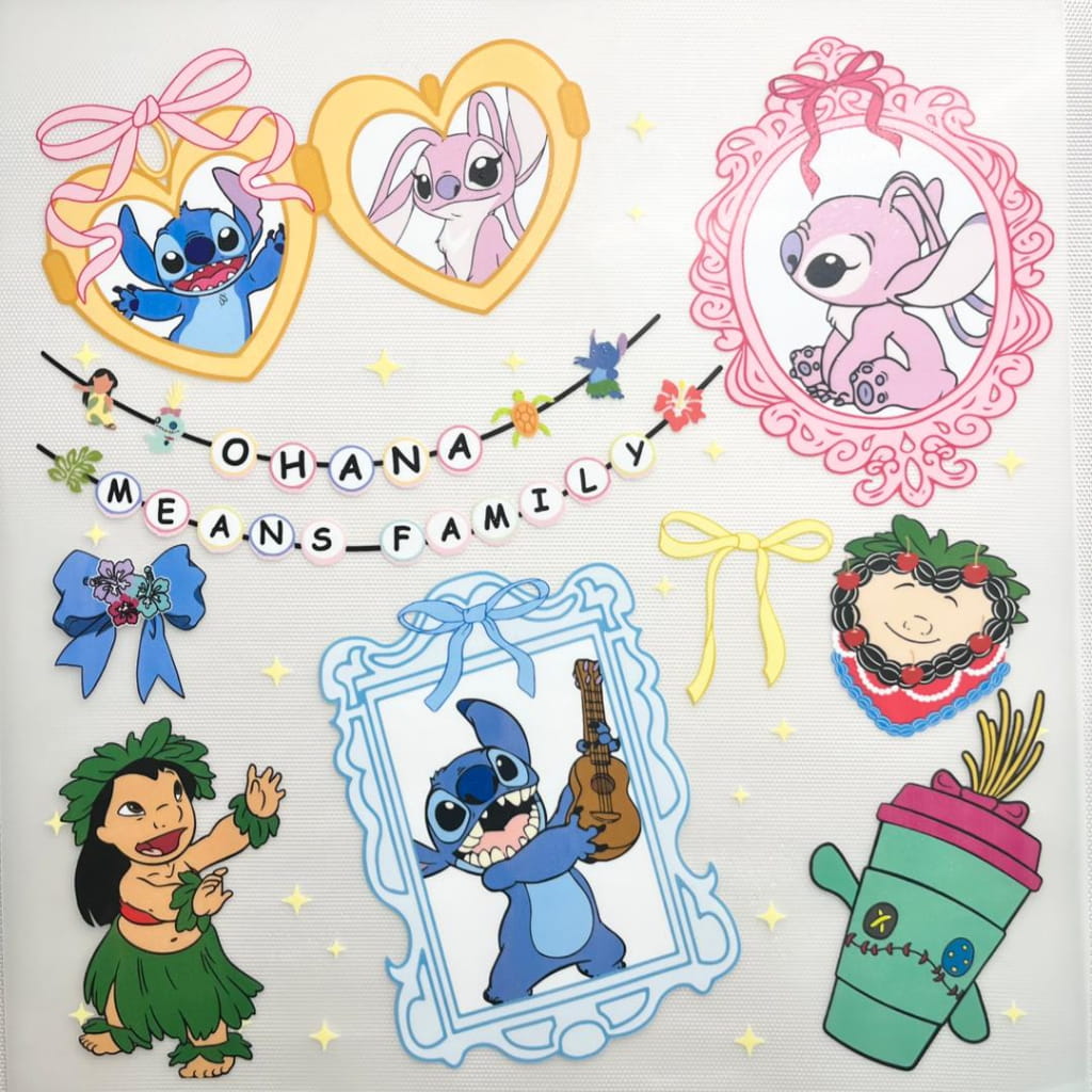 10inch Size DTF Heat Transfer ,Cartoon , Stitch