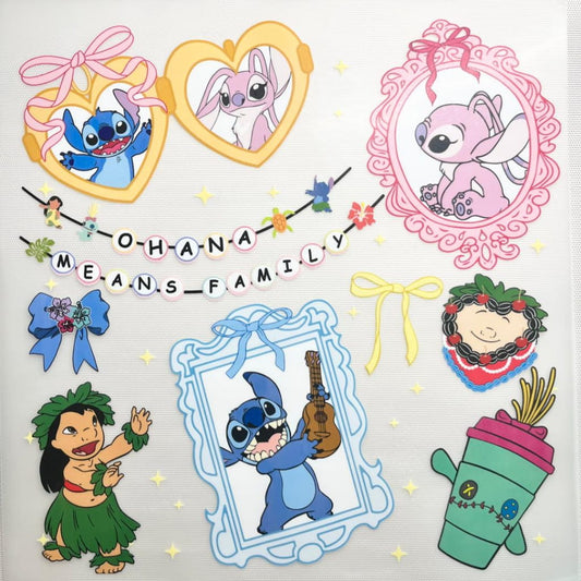 10inch Size DTF Heat Transfer ,Cartoon , Stitch