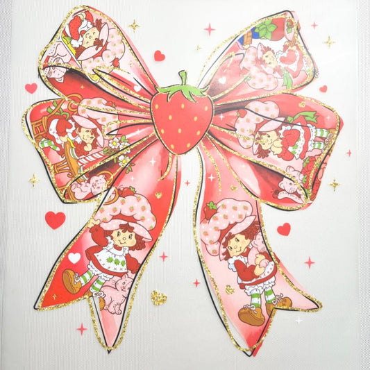 10inch Size DTF Heat Transfer ,Cartoon , Strawberry Shortcake
