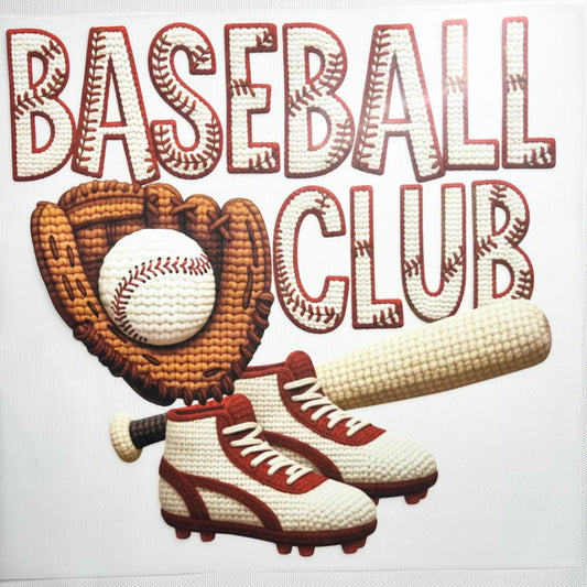 10inch Size DTF Heat Transfer ,Baseball Club