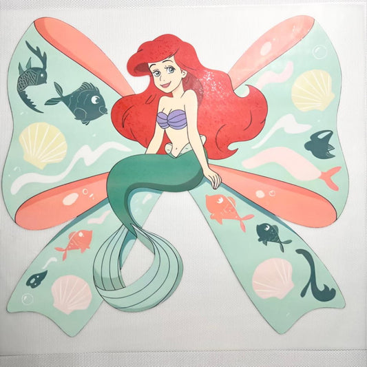 10inch Size DTF Heat Transfer ,Cartoon,Princess , Mermaid & Ariel