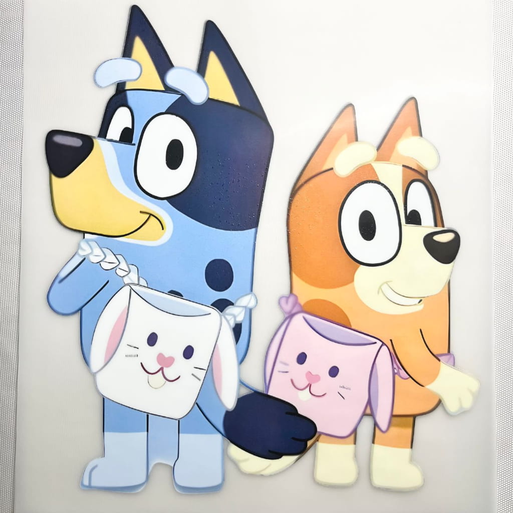 10inch Size DTF Heat Transfer ,Cartoon , Bluey