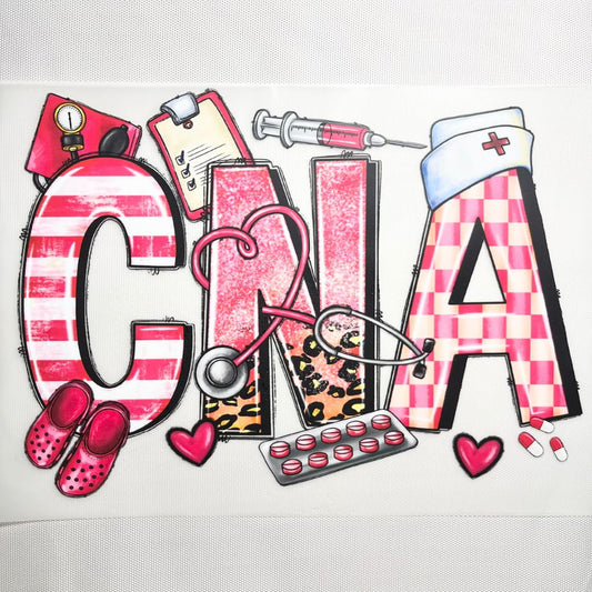 10inch Size DTF Heat Transfer ,Nurse & CNA