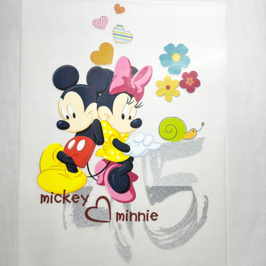10inch Size DTF Heat Transfer ,Cartoon ,Micky & Minnie