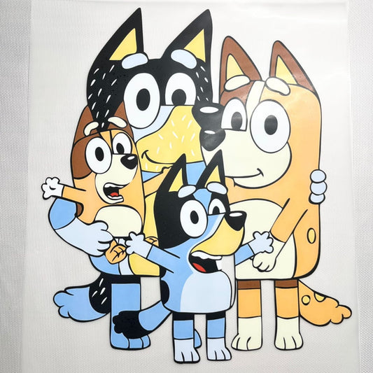10inch Size DTF Heat Transfer , Cartoon ,Bluey