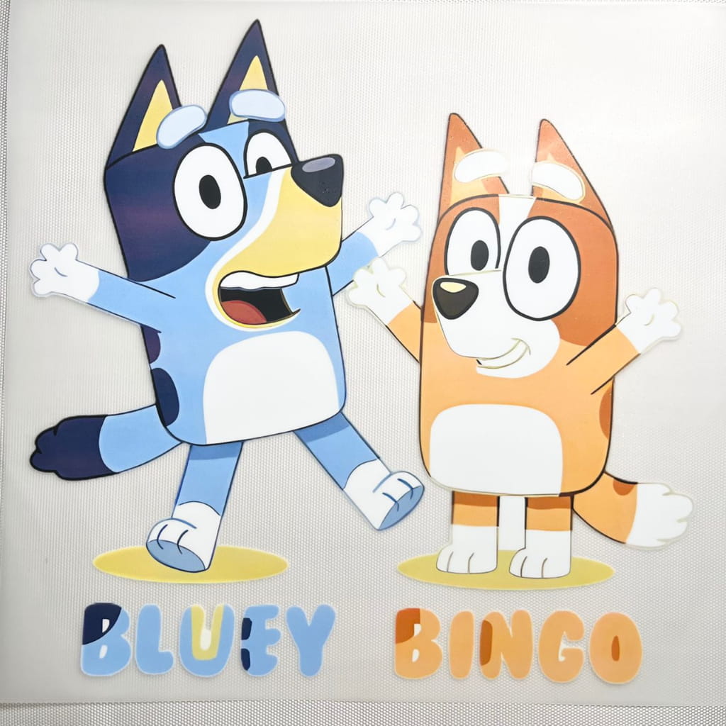 10inch Size DTF Heat Transfer , Cartoon ,Bluey
