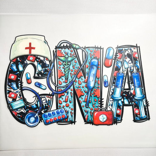 10inch Size DTF Heat Transfer ,Nurse & CNA