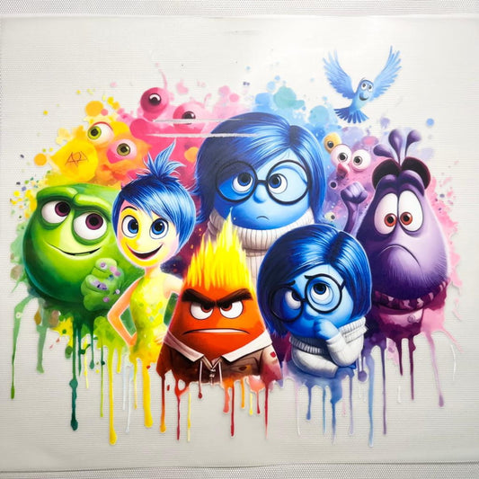 10inch Size DTF Heat Transfer ,Cartoon , Inside Out