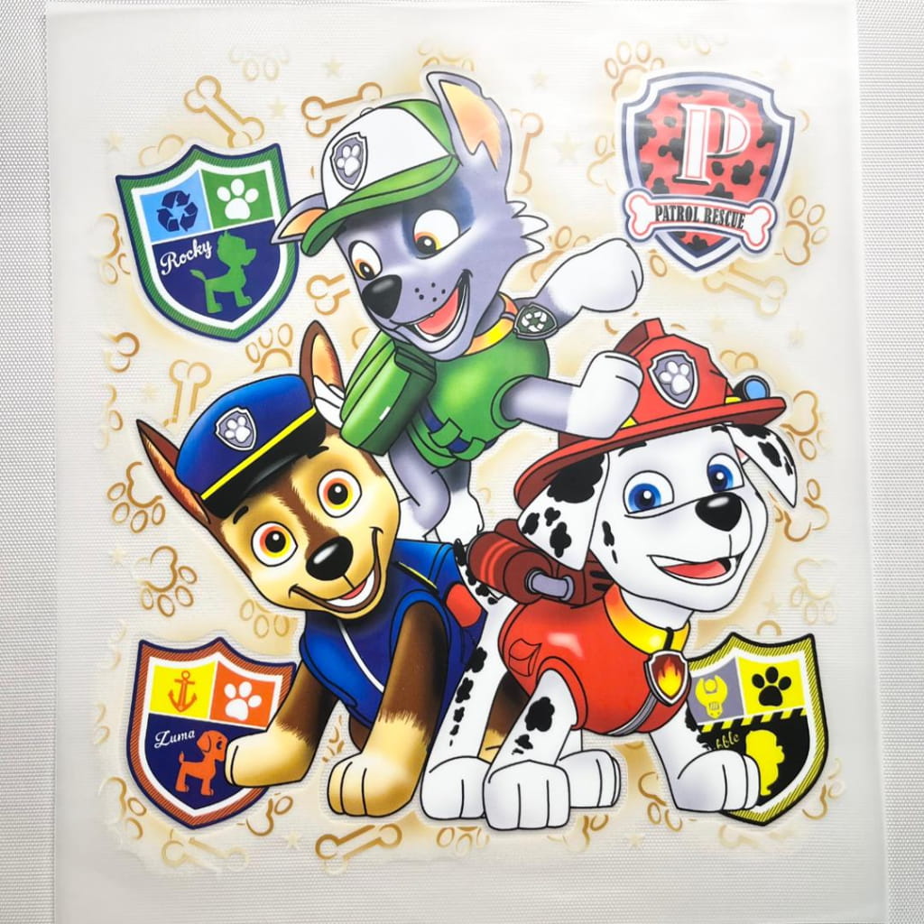 10inch Size DTF Heat Transfer ,Cartoon ,Cars ,Paw Patrol