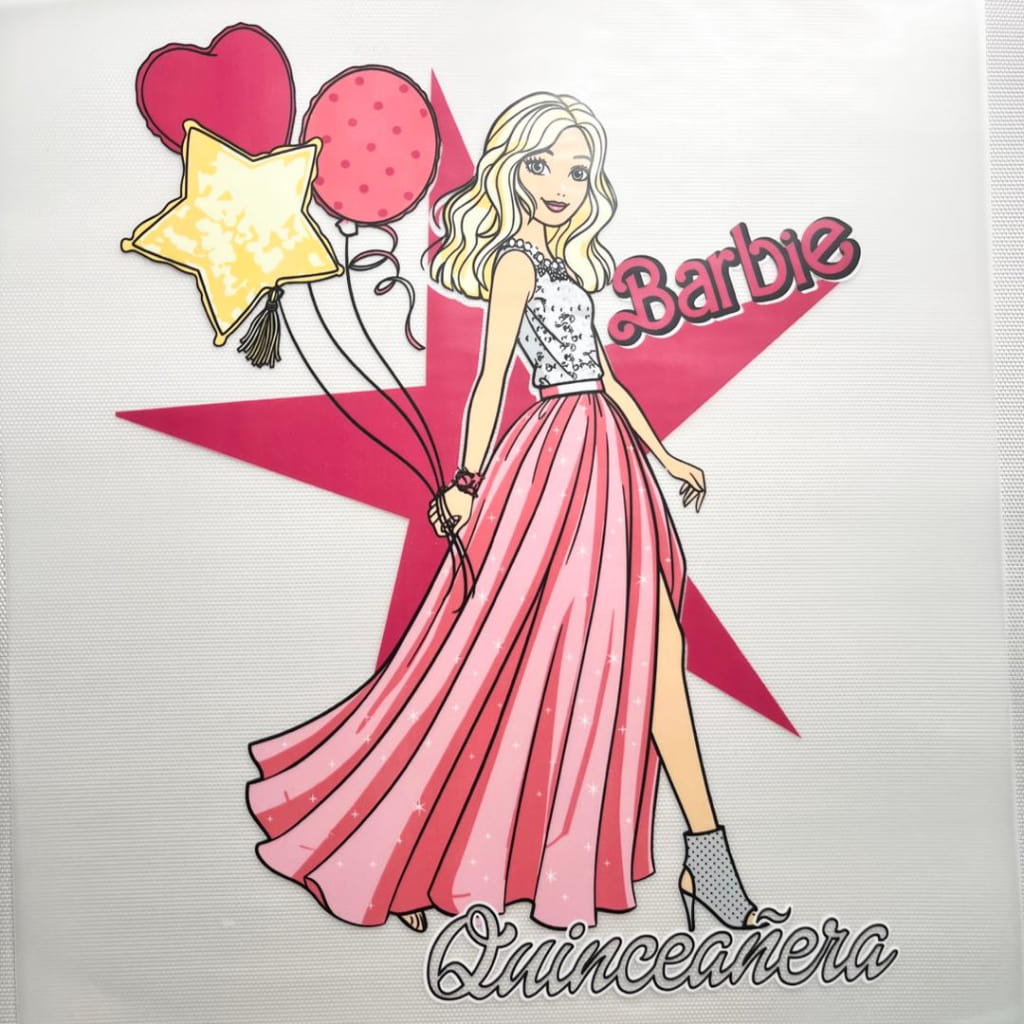 10inch Size DTF Heat Transfer ,Cartoon, Barbie