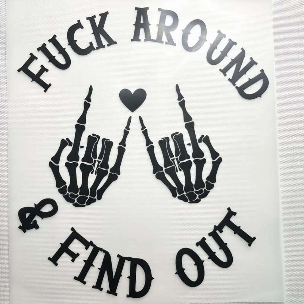 10inch Size DTF Heat Transfer ,Bad Words