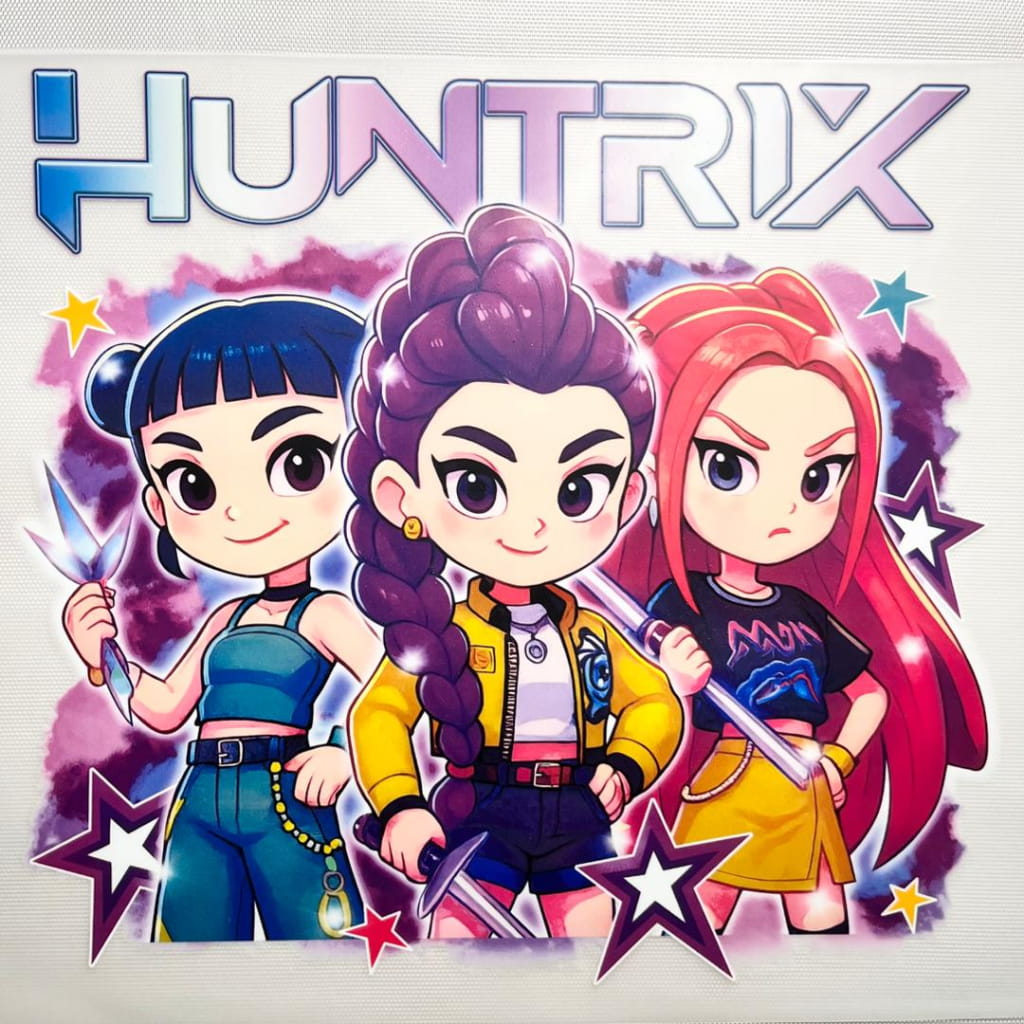 10inch Size DTF Heat Transfer ,Cartoon ,Kpop & Huntrix
