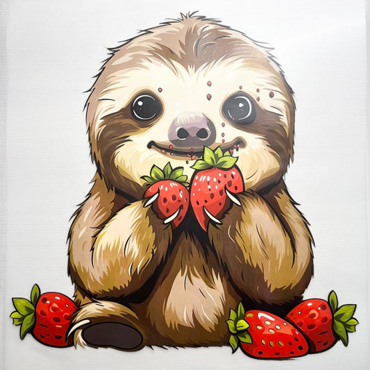 10inch Size DTF Heat Transfer ,Animals, Sloth