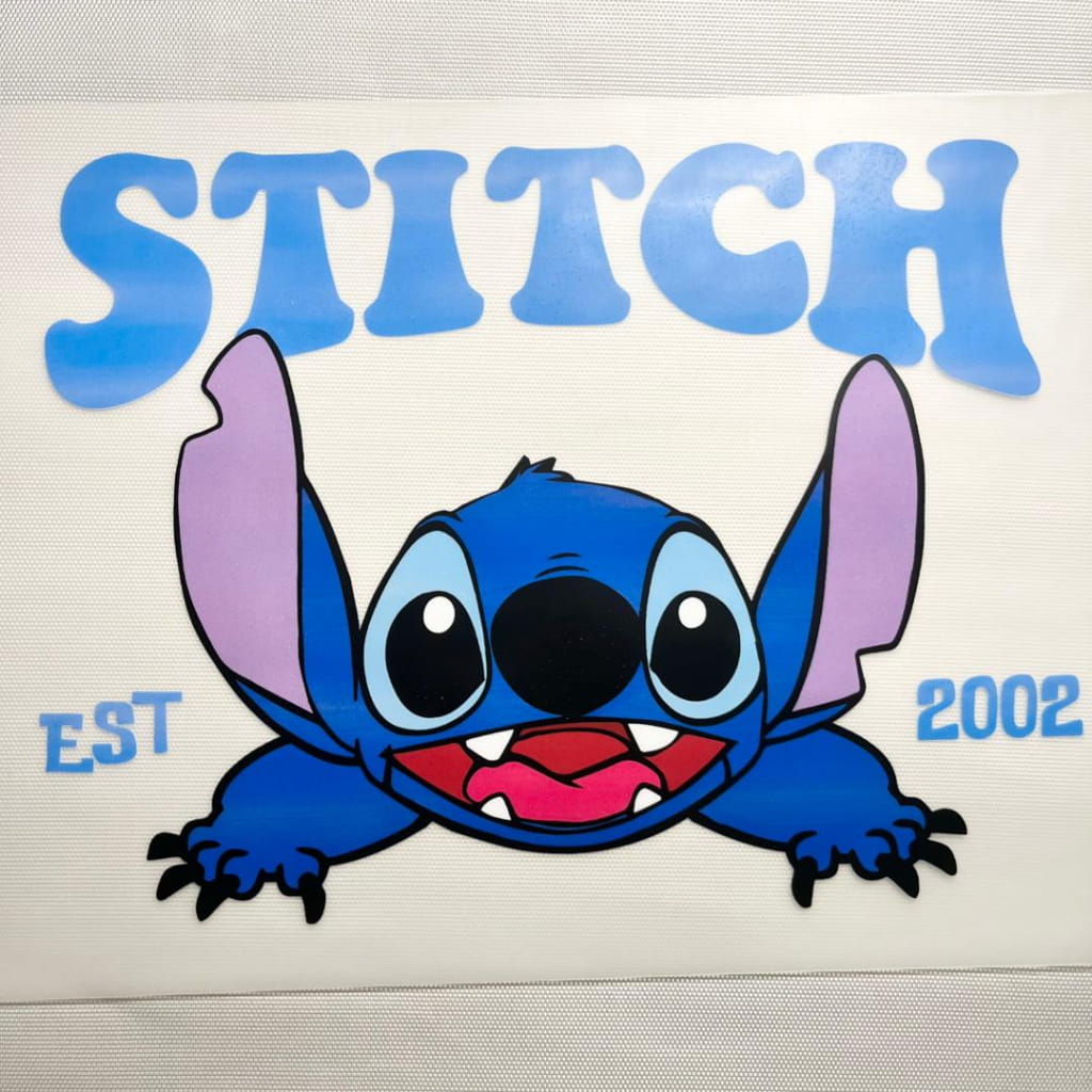10inch Size DTF Heat Transfer ,Cartoon ,Stitch