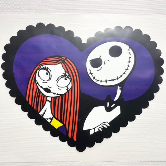 10inch Size DTF Heat Transfer , Horroible, Jack And Sally