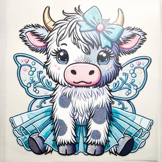 10inch Size DTF Heat Transfer ,Cow