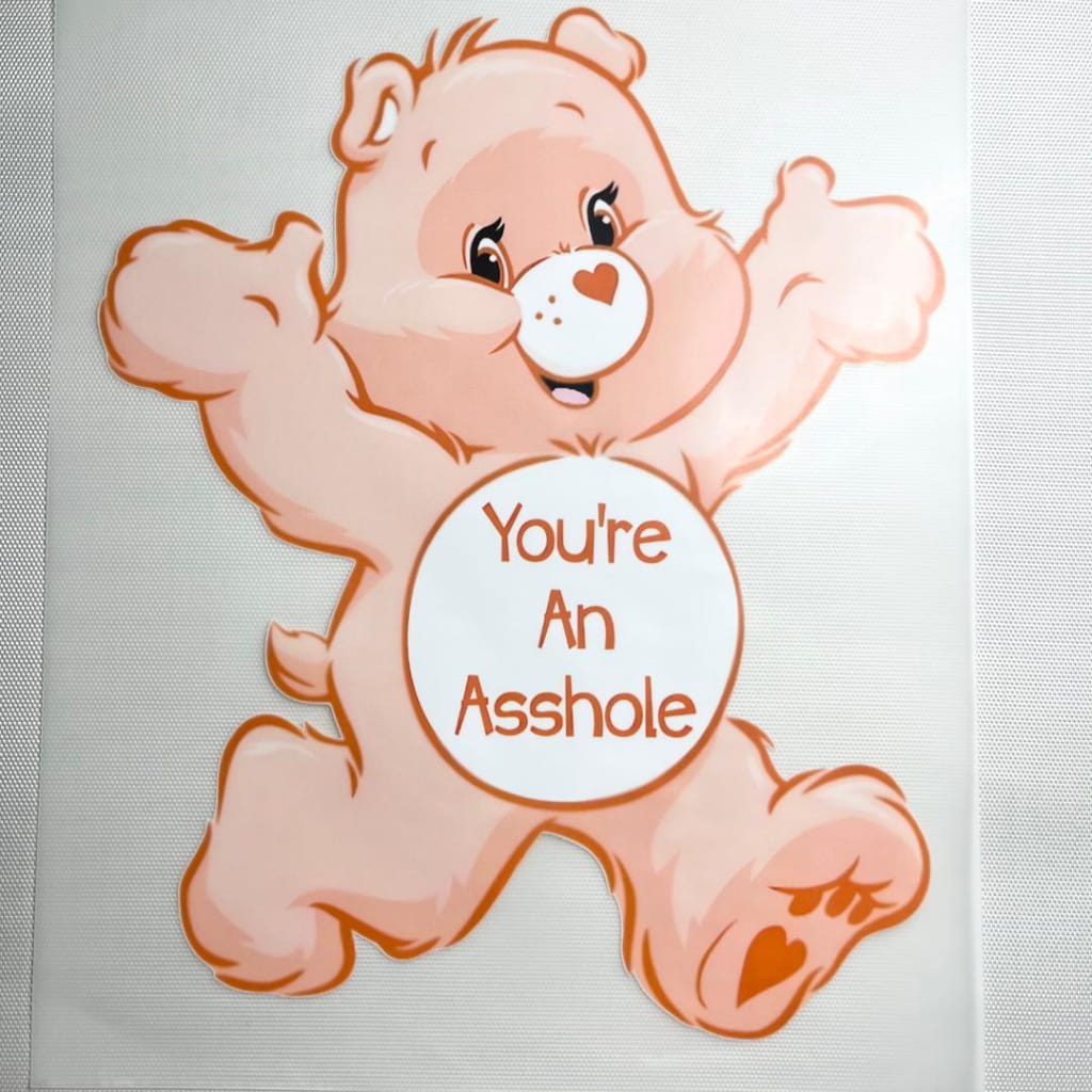 10inch Size DTF Heat Transfer ,Cartoon ,Swear Bears With Bad Words