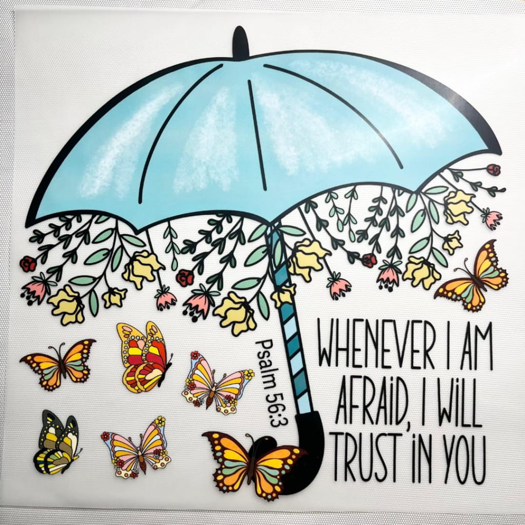 10inch Size DTF Heat Transfer ,Words & Butterfly