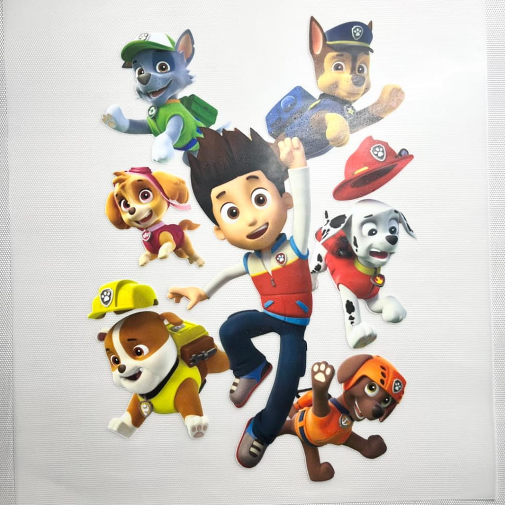 10inch Size DTF Heat Transfer ,Cartoon ,Cars ,Paw Patrol