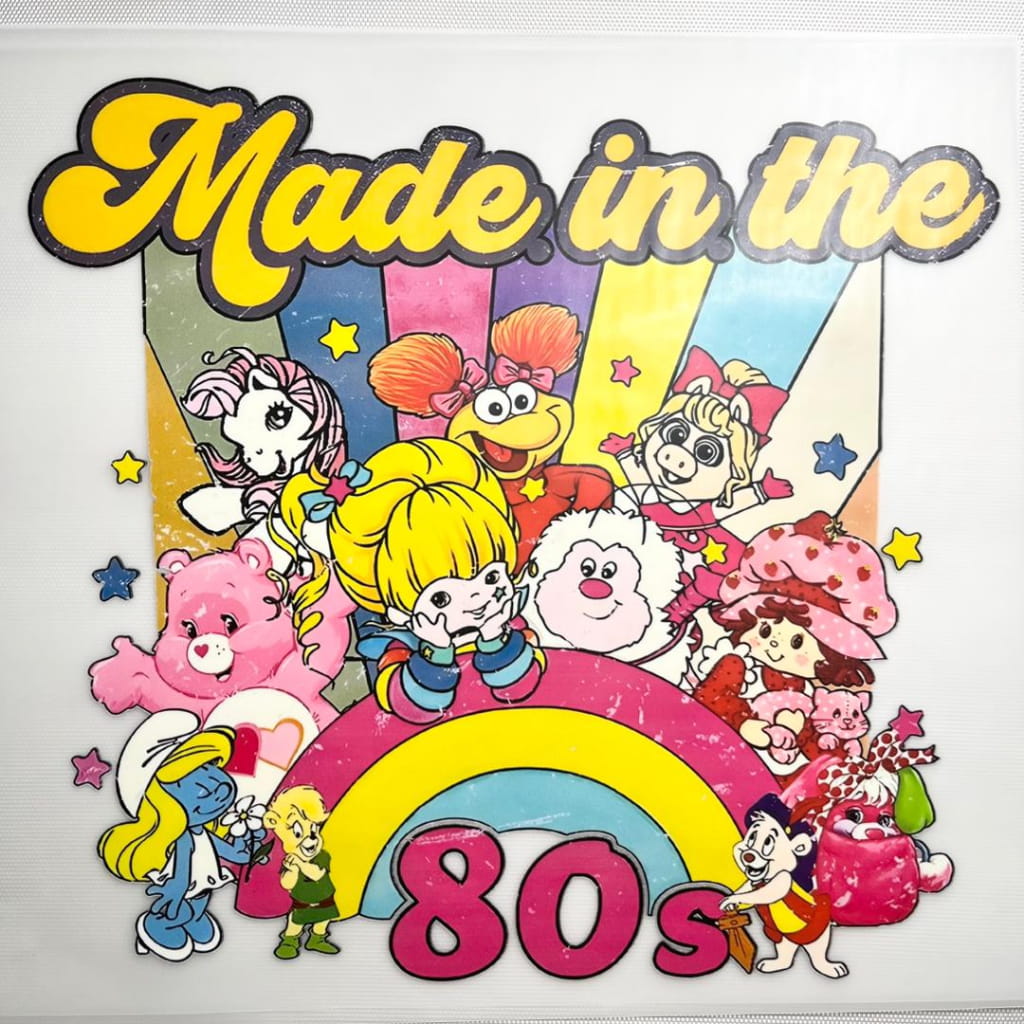 10inch Size DTF Heat Transfer ,Cartoon ,Strawberry Shortcake, Made in 80's