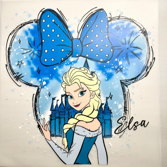 10inch Size DTF Heat Transfer ,Elsa Princess