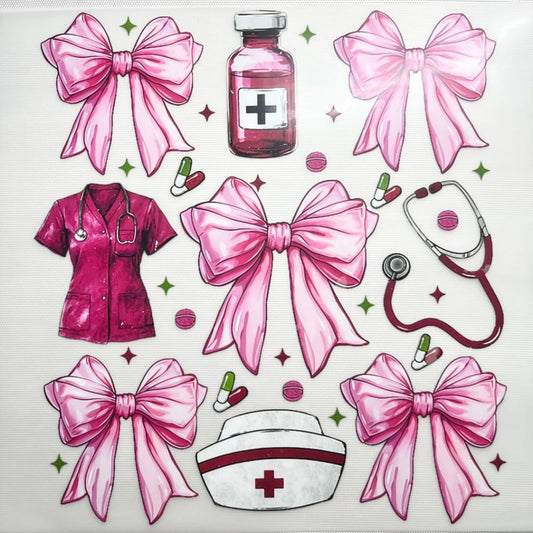 10inch Size DTF Heat Transfer ,Nurse
