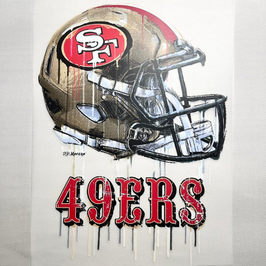 10inch Size DTF Heat Transfer ,Sports Team ,Football ,49ers