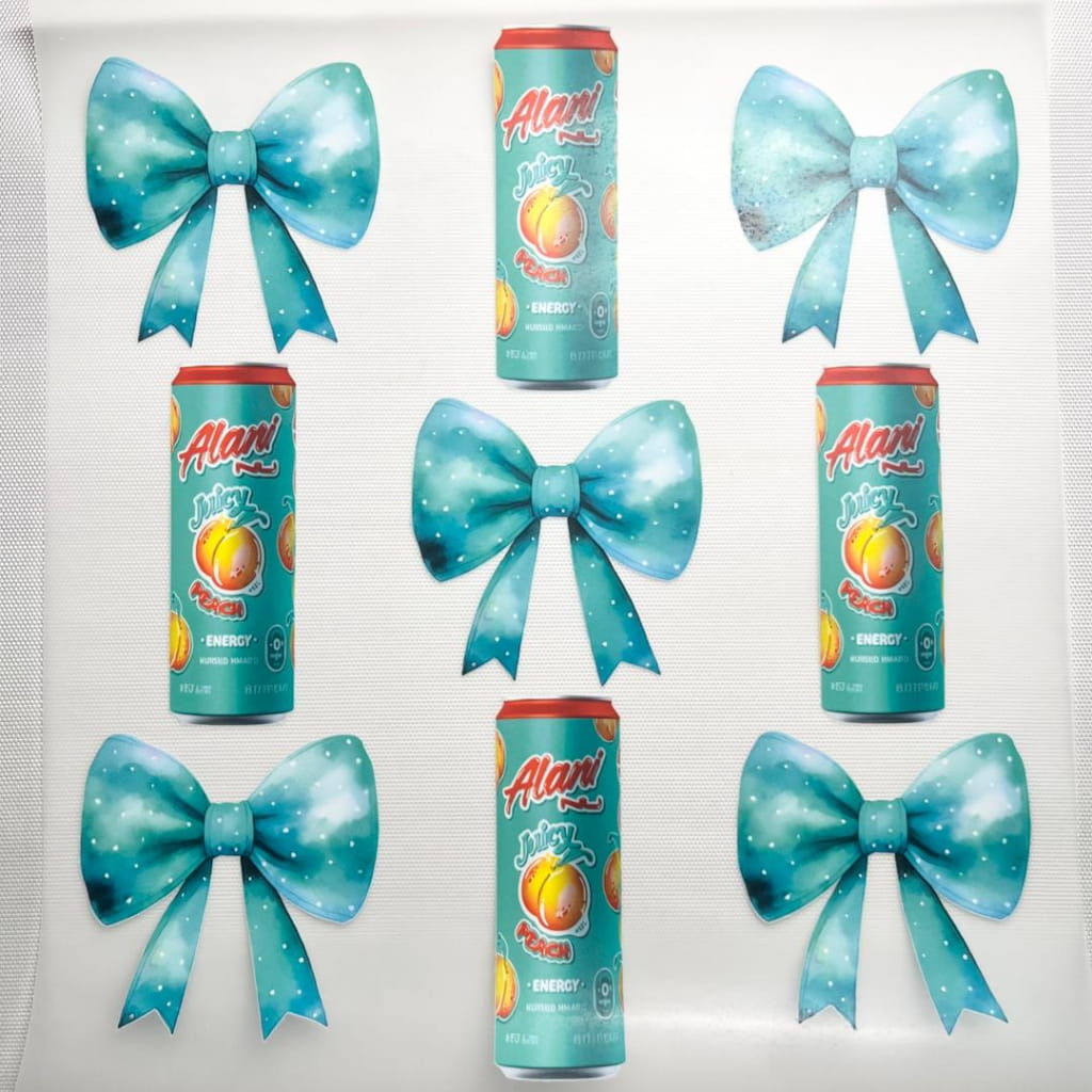 10inch Size DTF Heat Transfer ,Alani Drink ,Bownet