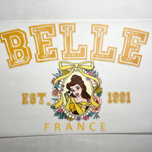 10inch Size DTF Heat Transfer ,Cartoon , Princess ,The Beauty And Beast ,Bella