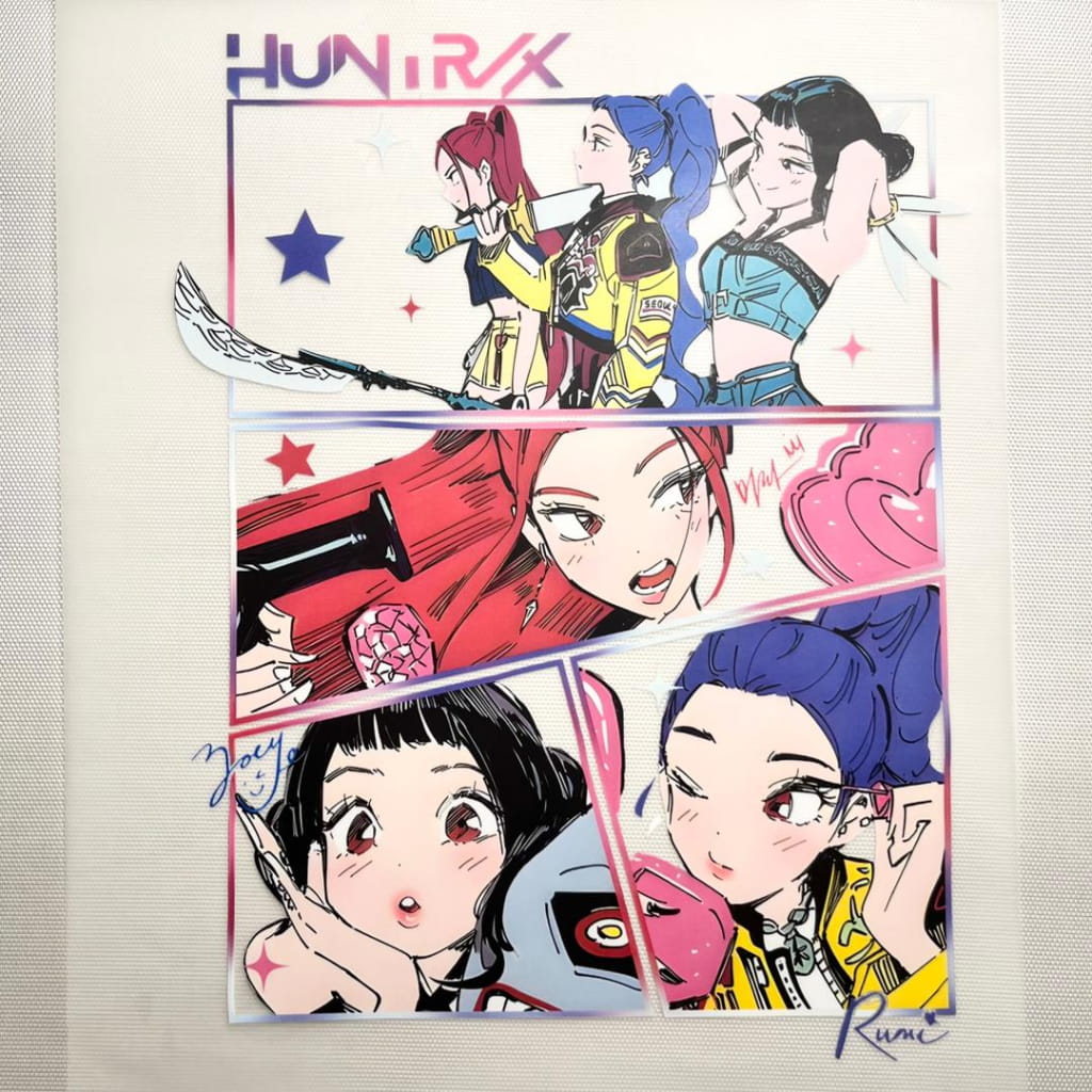 10inch Size DTF Heat Transfer ,Cartoon ,Kpop & Huntrix