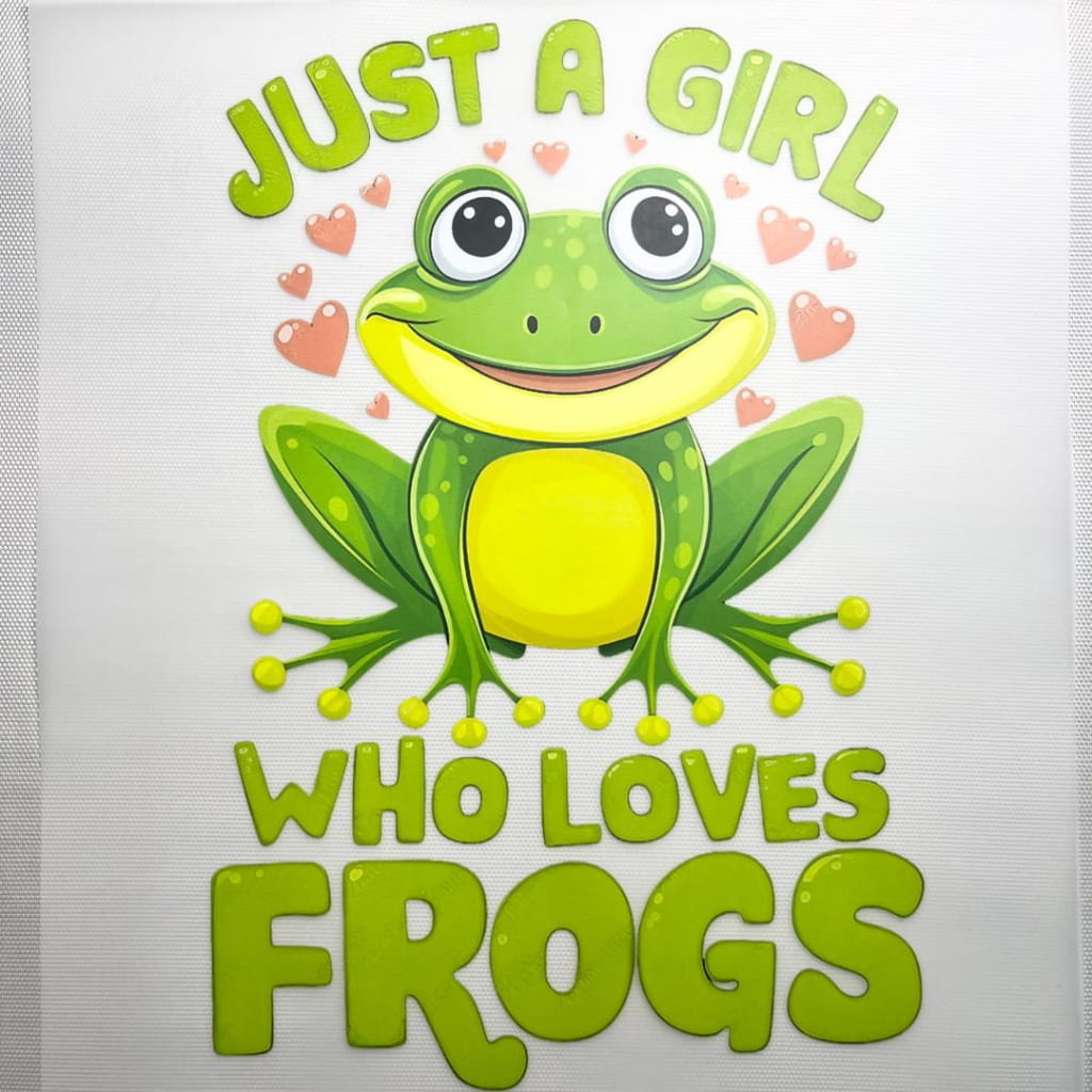 10inch Size DTF Heat Transfer ,Frog