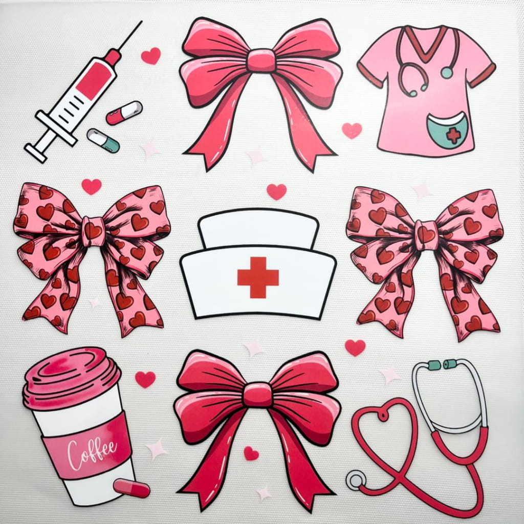 10inch Size DTF Heat Transfer ,Nurse