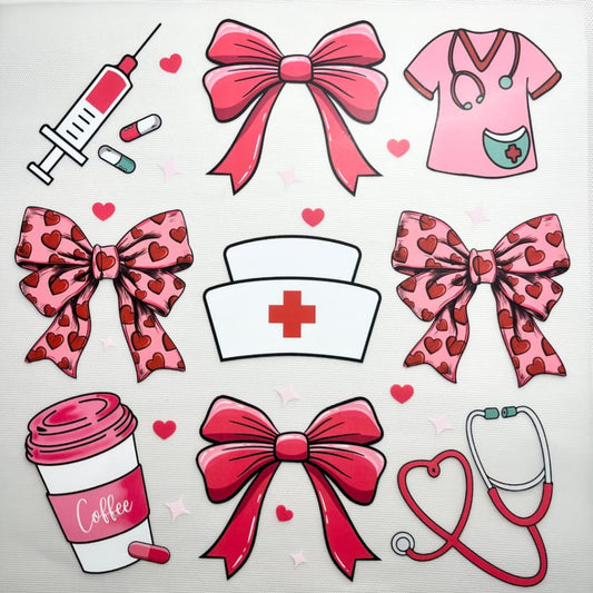 10inch Size DTF Heat Transfer ,Nurse
