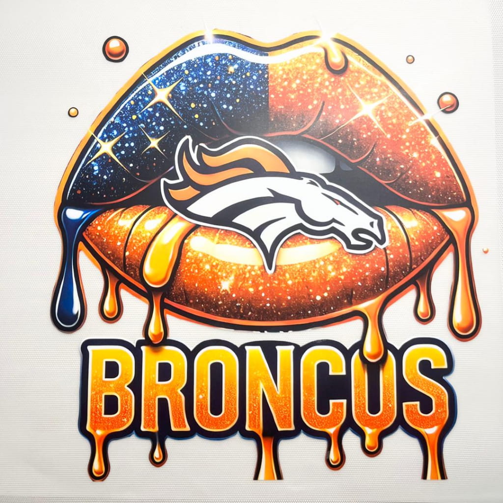 10inch Size DTF Heat Transfer ,Sports Team ,Football ,Broncos